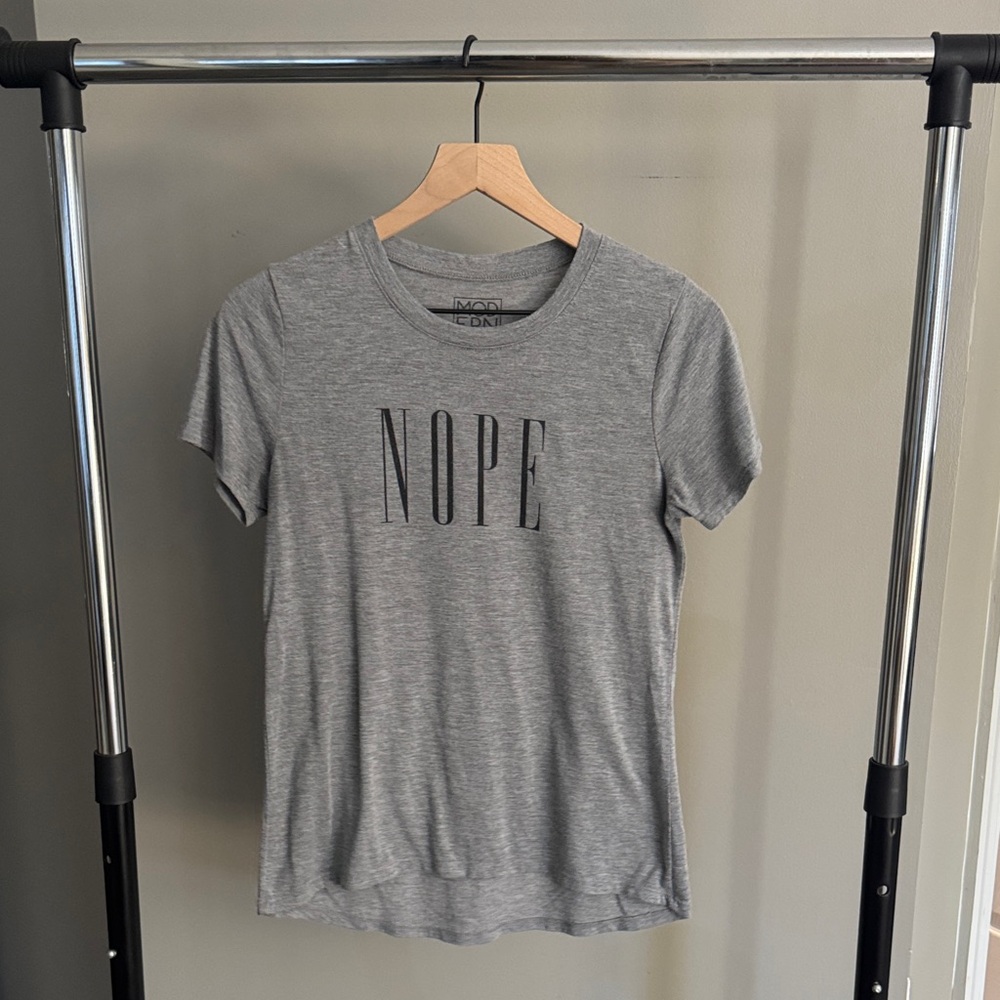 Modern Lux Heather Gray 'NOPE' Tee